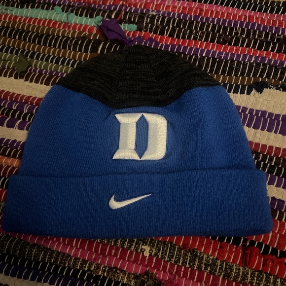 Nike Black and Blue Beanie with Logo - Picture 1 of 1